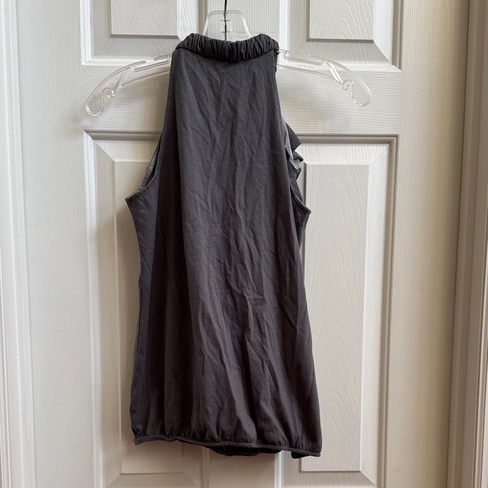 Source Unknown Charcoal Ruffled Blouse - image 4